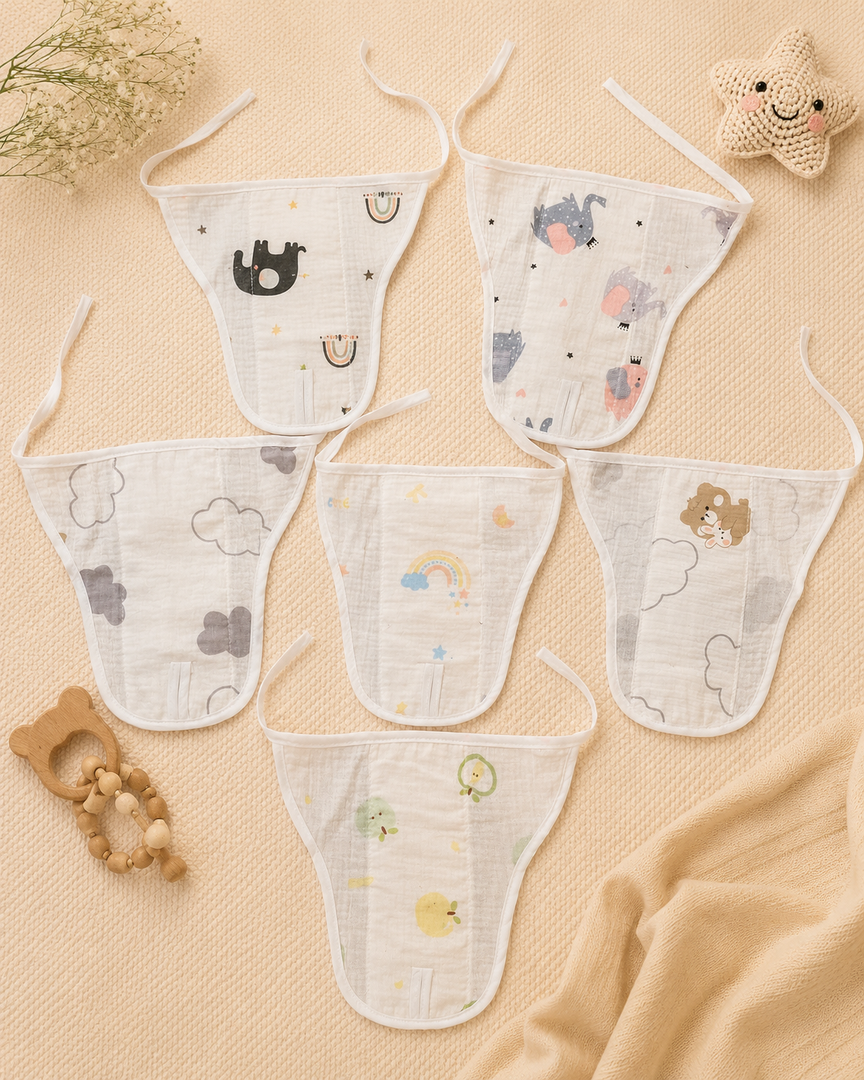 Crinkled Muslin Nappy Set : Pack of 4