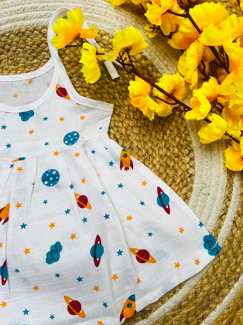 Space Fantacy - Muslin Frock 0 to 6M