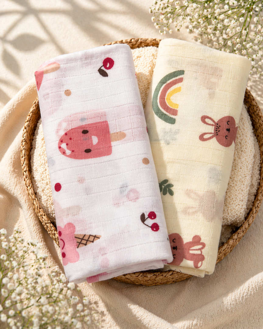 Muslin Baby Towels (Pack of 2)