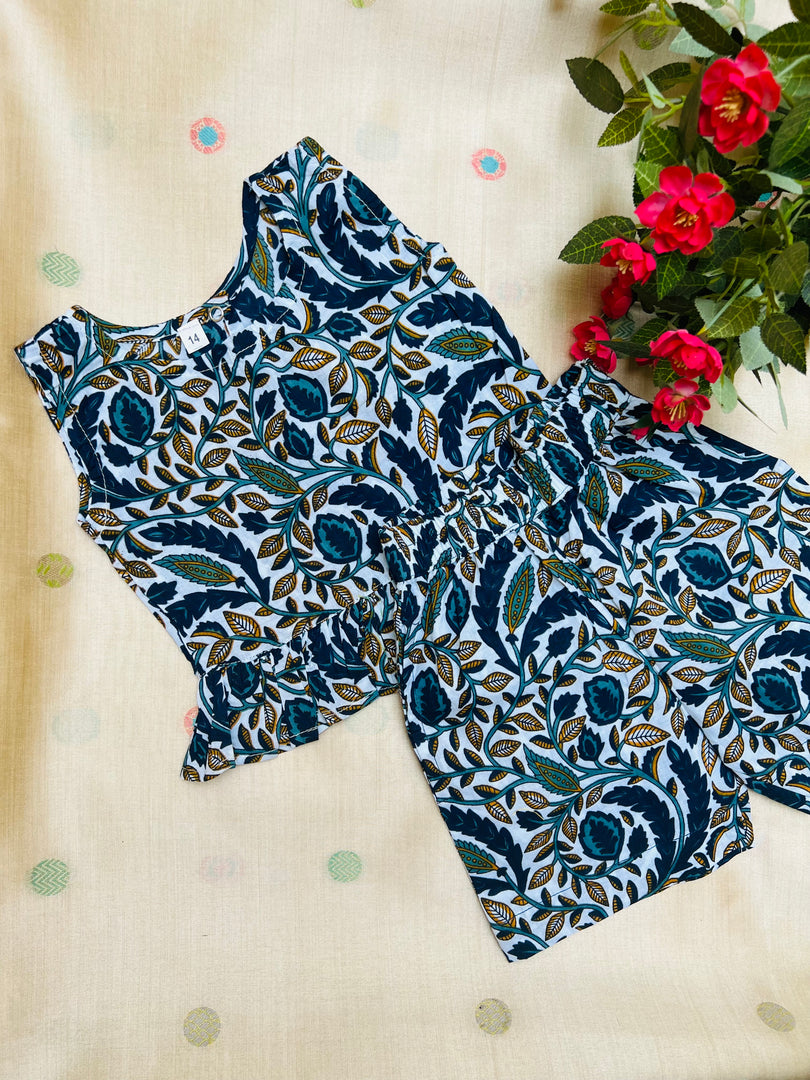 Blue Crush - Frill top & Shorts Set 6m - 1 yr