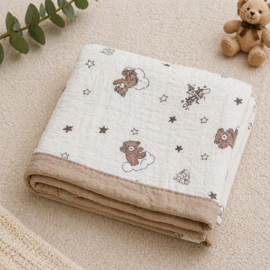 Teddy - Muslin Baby Blanket