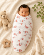 Load image into Gallery viewer, Muslin Baby Swaddle - Flamingo