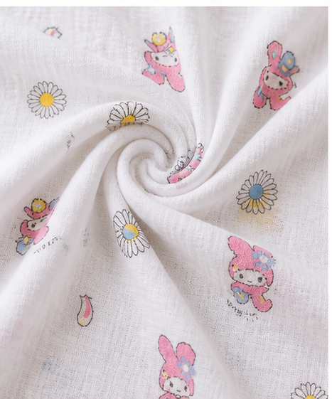 Muslin Baby Swaddle - Bunny