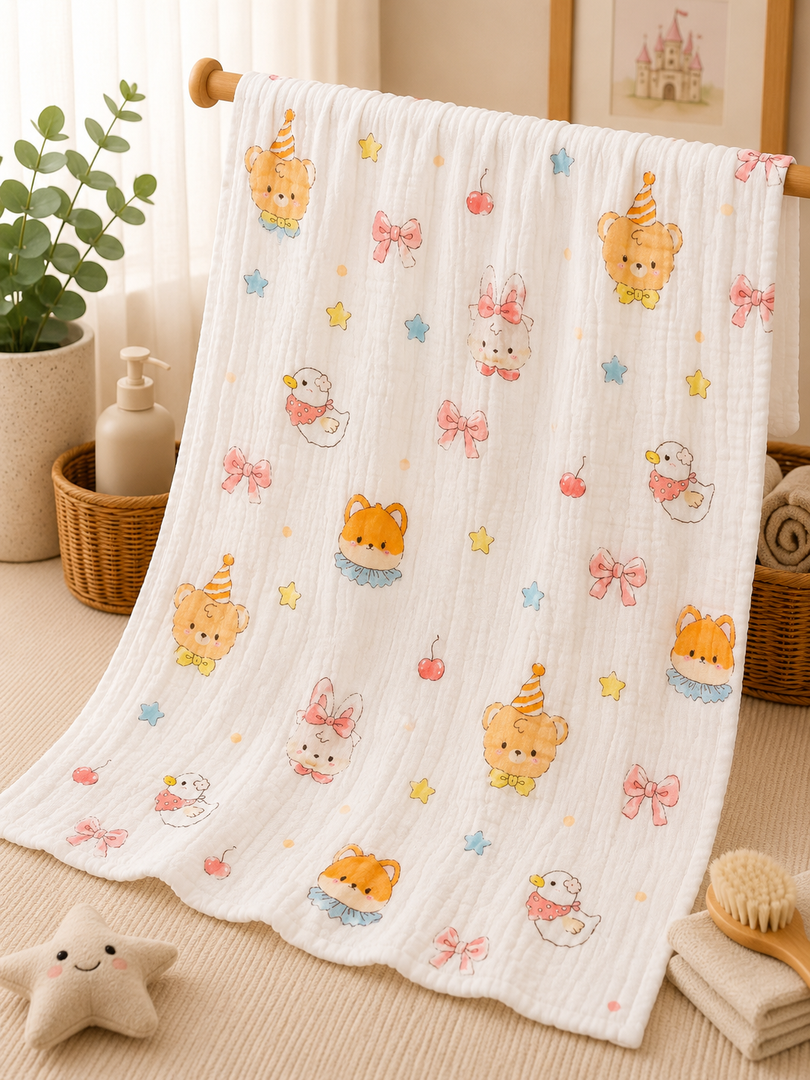 Sweetie Bear - Muslin Baby Towel