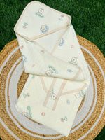 Load image into Gallery viewer, Huggie - Muslin Hooded Baby Blanket