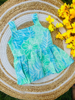 Load image into Gallery viewer, Ocean Bloom - Cotton Frock 0 to 6m
