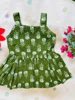 Load image into Gallery viewer, Green Dalia - Cotton Frock 6m to 1 Yr
