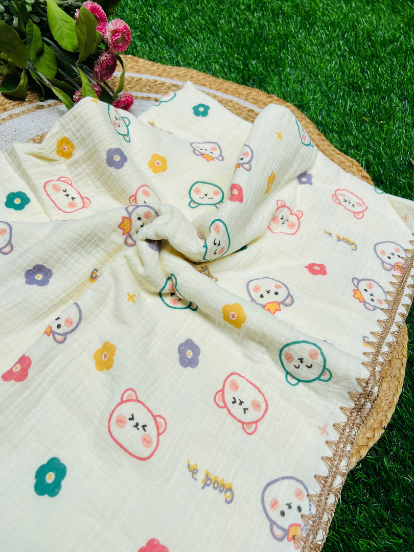 Kitty - Muslin Baby Blanket