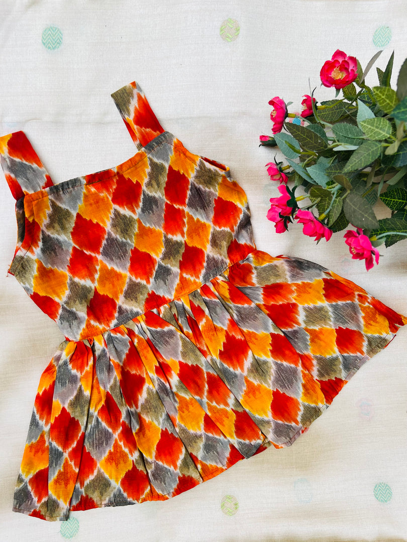 Fiery Beauty - Cotton Frock 6m to 1 Yr