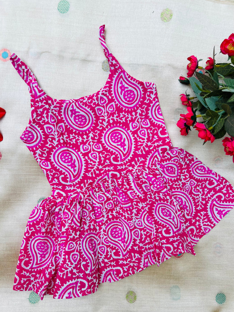 Peony Blush - Cotton Frock 6m to 1 Yr