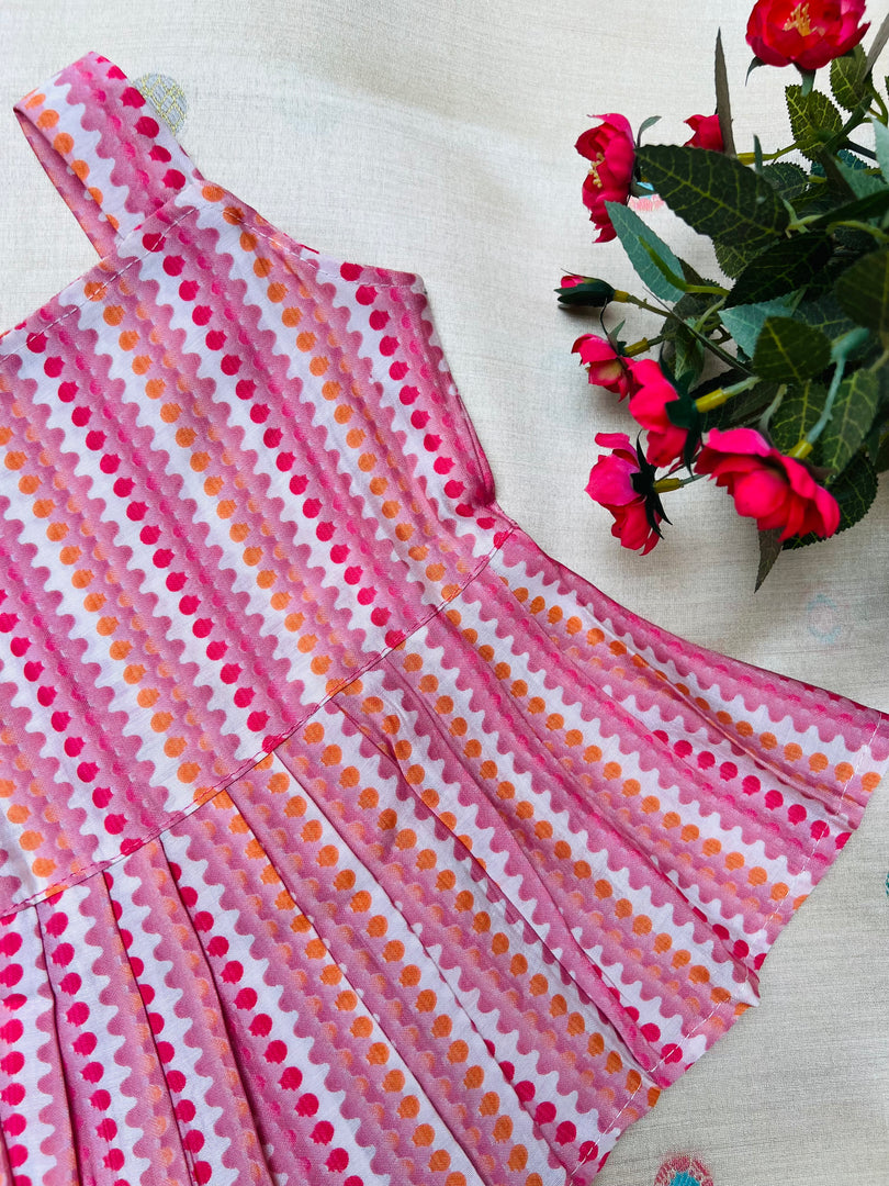 Pink Rainbow - Cotton Frock 0 to 6m