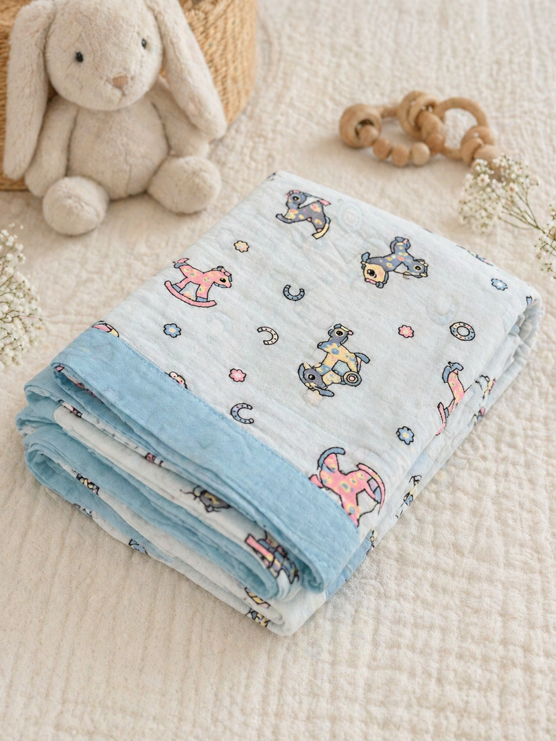 Tiny Pony - Muslin Baby Blanket
