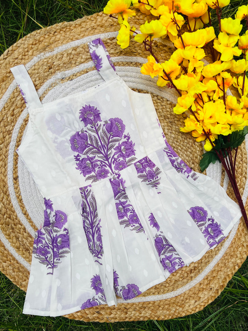 Lavender Bloom - Cotton Frock 4 - 5 yrs