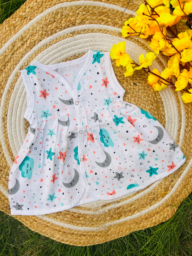 Night Sky - Muslin Frock 0 to 3M