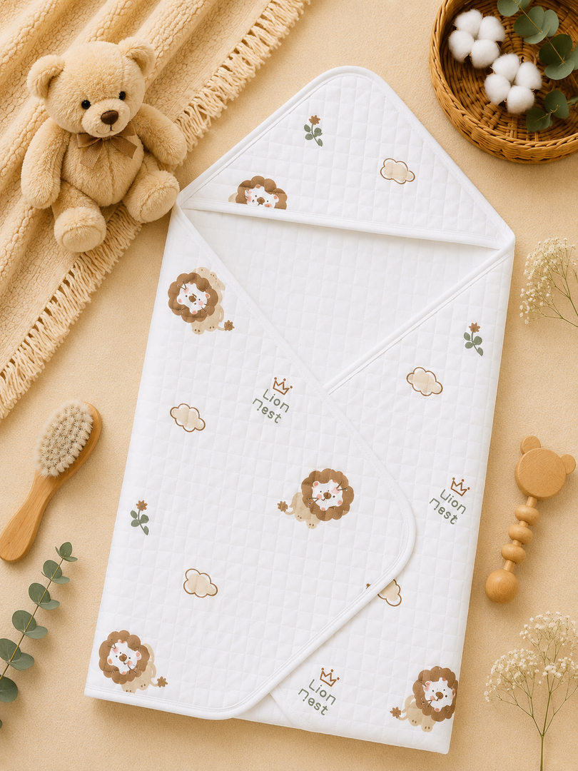 Lion Nest - Cotton Hooded Baby Towel