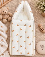 Load image into Gallery viewer, Muslin Carry Bed/Nest - Teddy