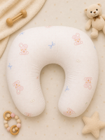 Load image into Gallery viewer, Muslin Feeding Pillow - Pink Bow