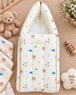 Load image into Gallery viewer, Muslin Carry Bed/Nest - Teddy Cubs