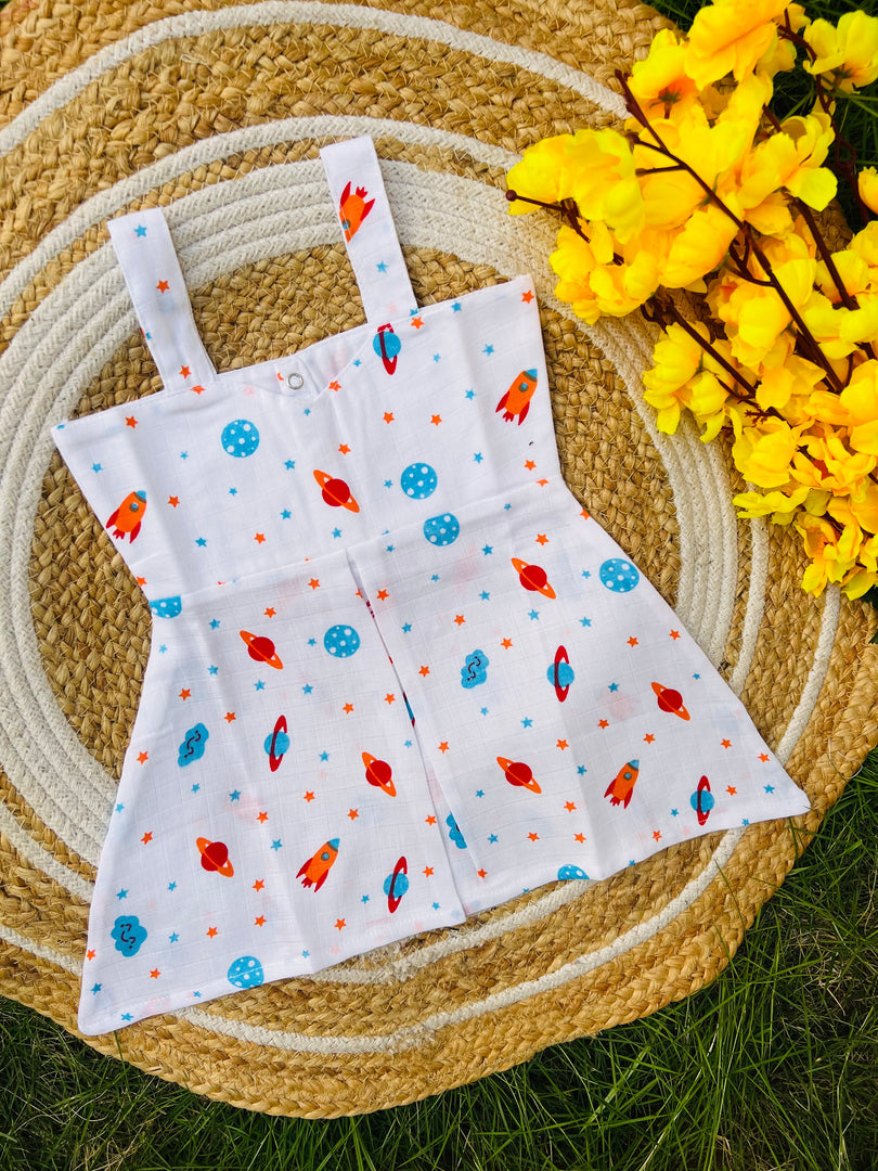 Space Explorer - Muslin Frock 3 to 6M
