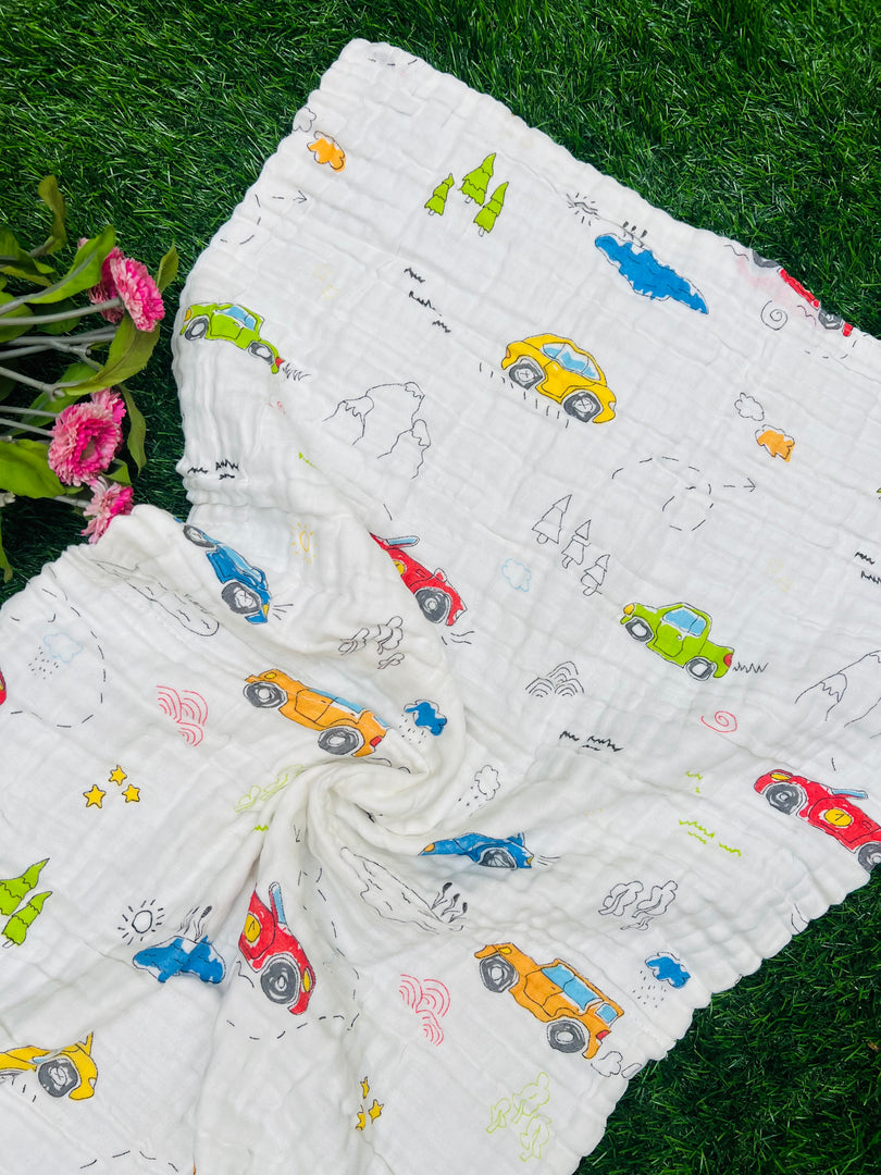Car Ride - Muslin Baby Towel