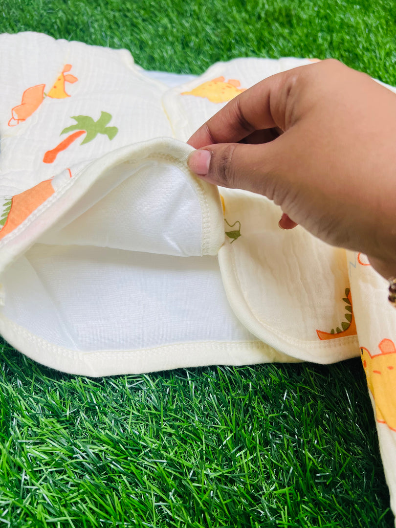 Baby Muslin Padded Winter Suit - Beige