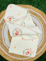 Load image into Gallery viewer, Teddy Rose - Muslin Hooded Baby Blanket