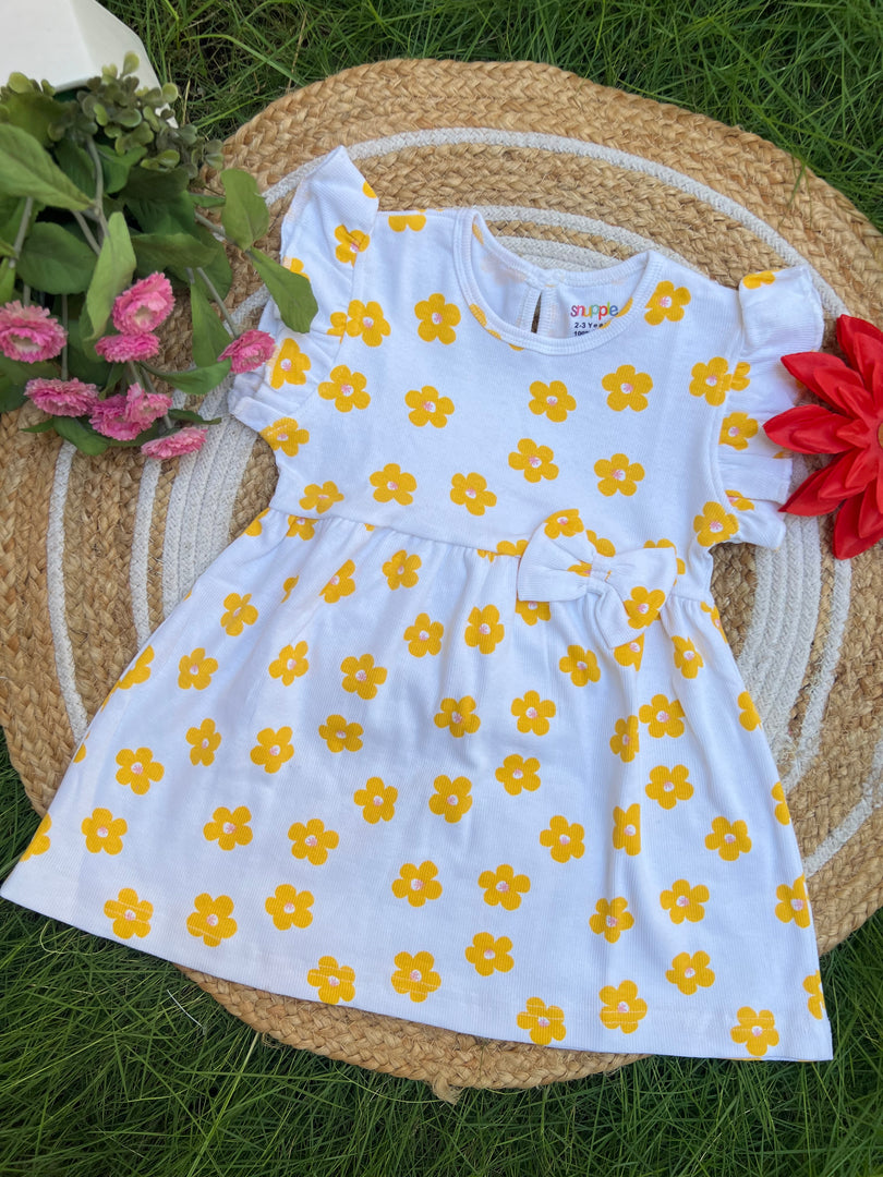 Yellow Daffodil - Frill Cotton Frocks