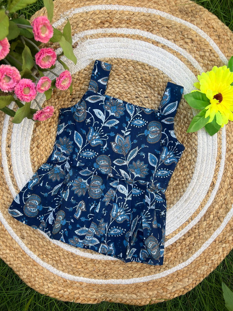 Blue Fantasy- Cotton Frock 0 to 6m