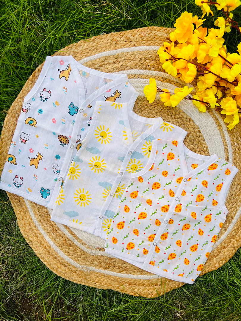Cotton Muslin Jablas Pack: 3-6M