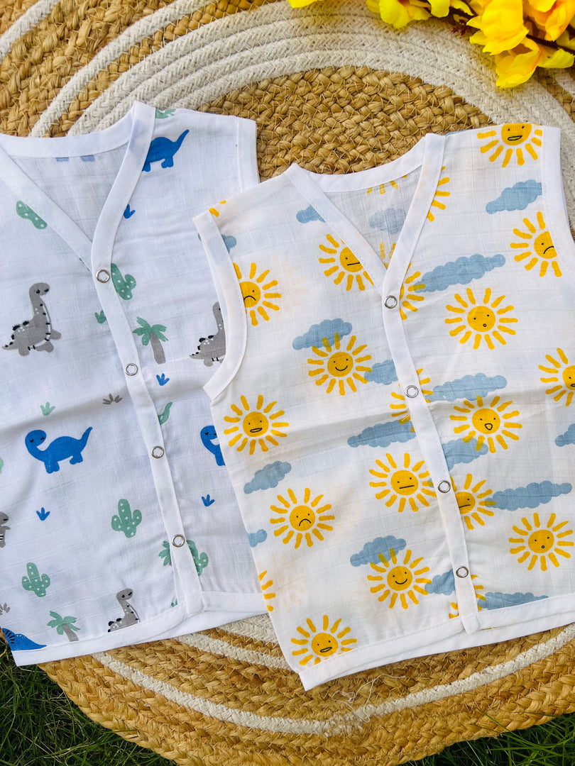 Cotton Muslin Jablas Pack: 6-12M