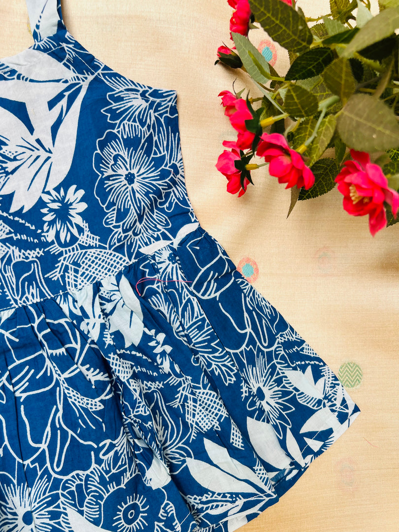 Floral Bloom - Cotton Frock 6m to 1 Yr