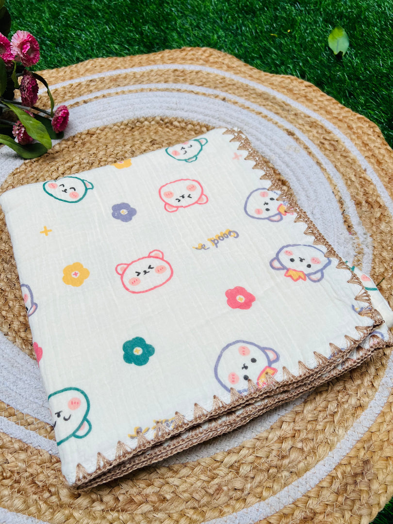 Kitty - Muslin Baby Blanket