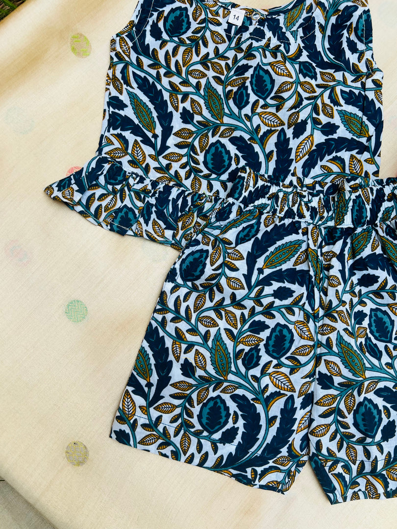 Blue Crush - Frill top & Shorts Set 6m - 1 yr