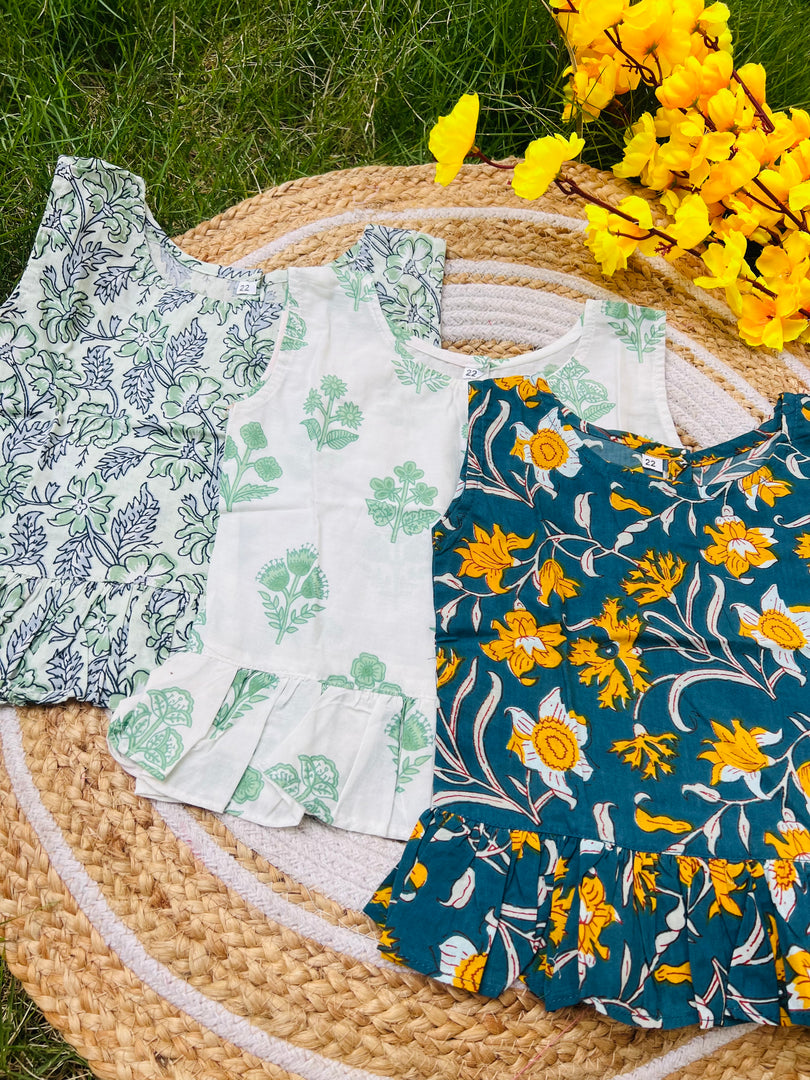 Frill tops Set 3 - 4yrs (pack of 3)