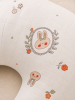 Load image into Gallery viewer, Muslin Feeding Pillow - Flower Bunny