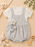 Load image into Gallery viewer, Baby Girl Dungaree Set - Peony