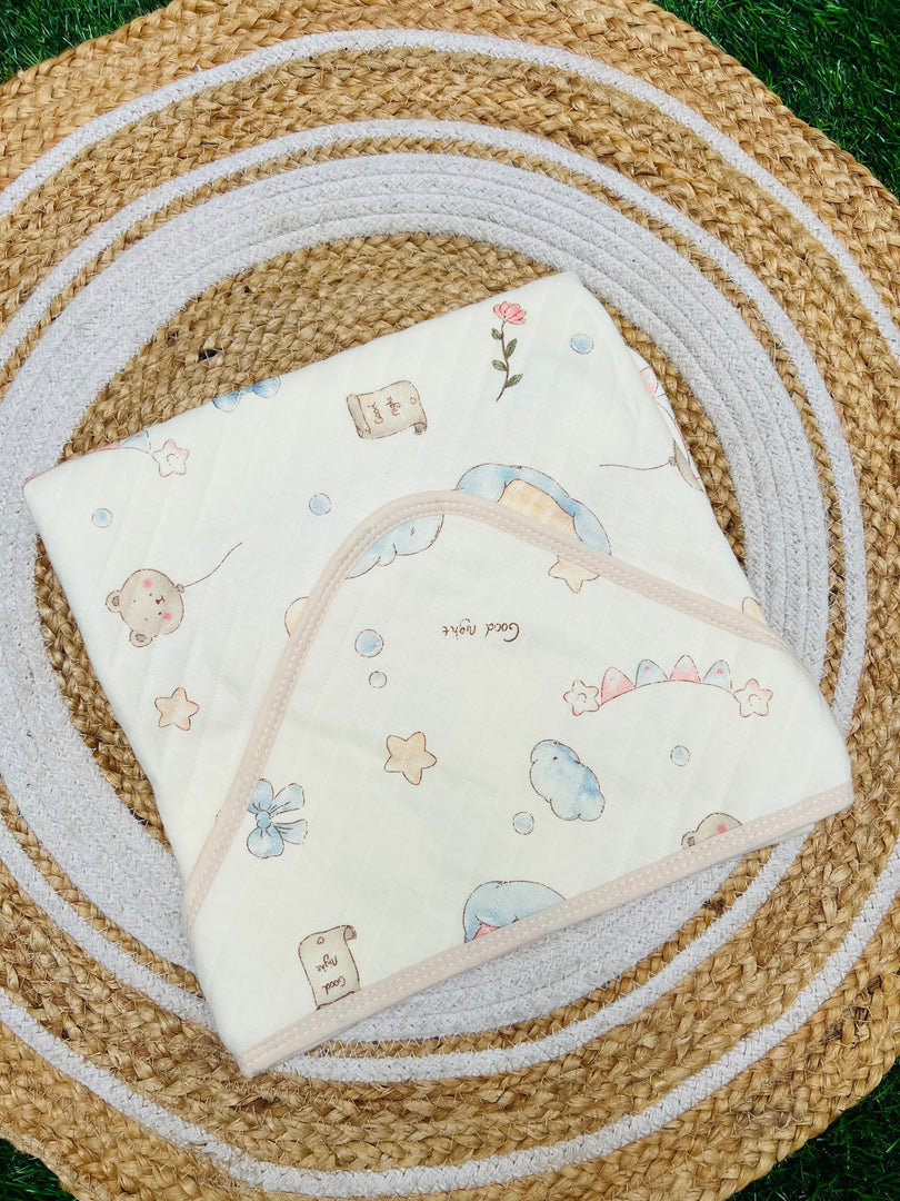 Cloudy - Muslin Hooded Baby Blanket