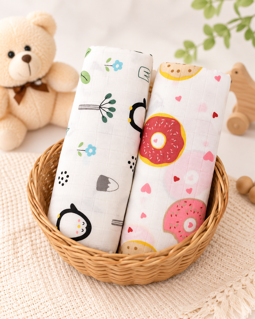 Muslin Baby Towels (Pack of 2)