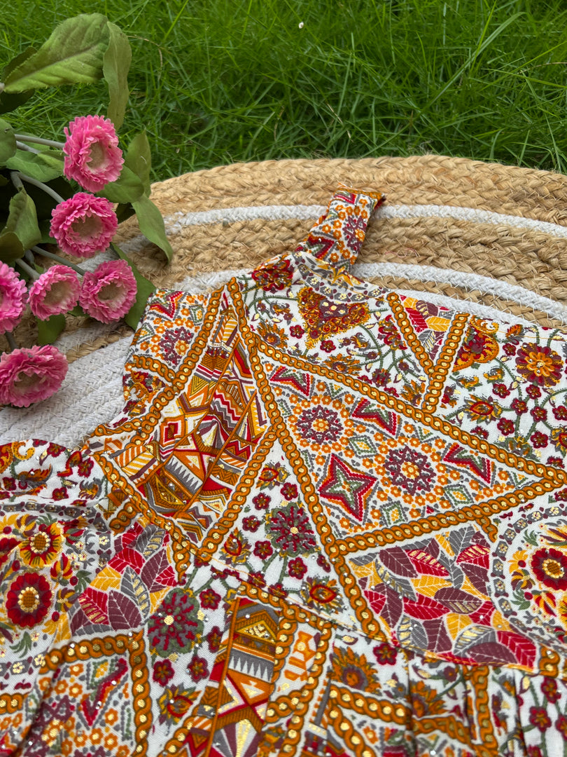 Ethnic Blossom - Viscose Frock 4 - 5 yrs