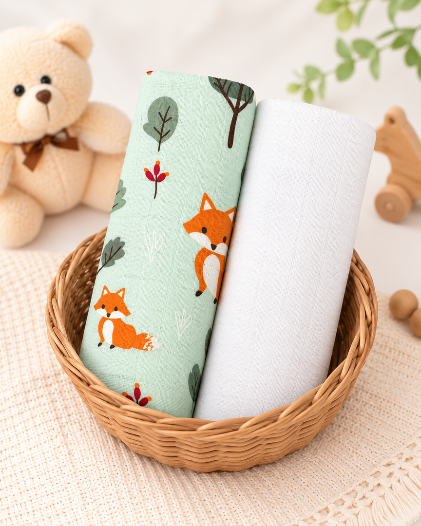 Muslin Baby Towels (Pack of 2)
