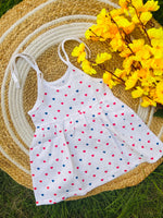 Load image into Gallery viewer, Little Hearts - Muslin Frock 6 to 12M
