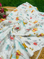 Load image into Gallery viewer, Yellow Teddy - Muslin Baby Towel