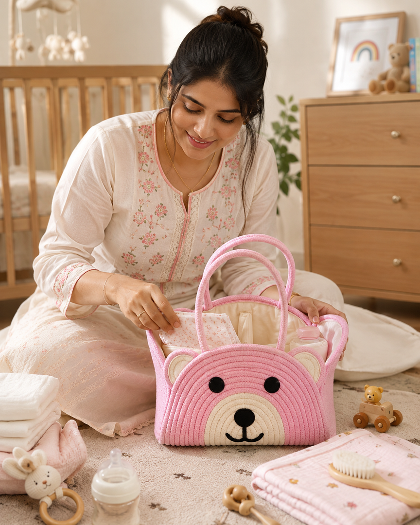 Mommy Bag/Diaper Caddy : Pink