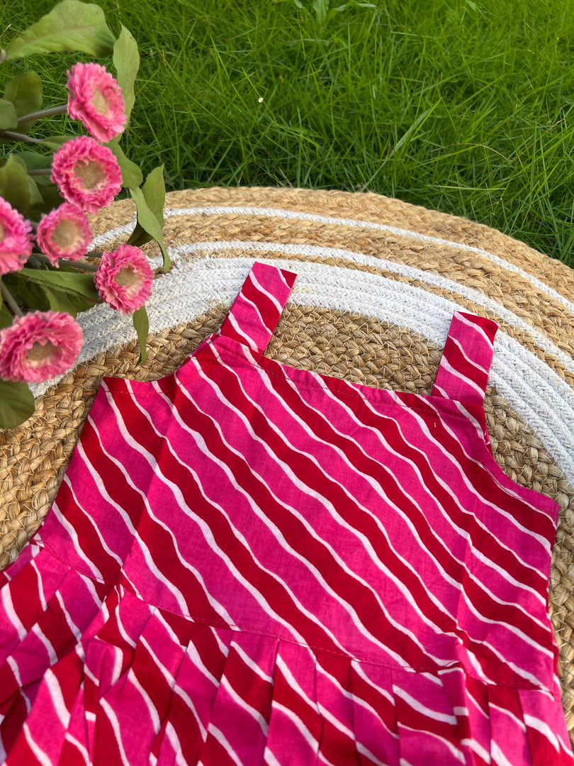 Pink Stripes - Cotton Frock 1 - 2 yrs