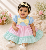 Baby Cotton Dress - Vibgyor
