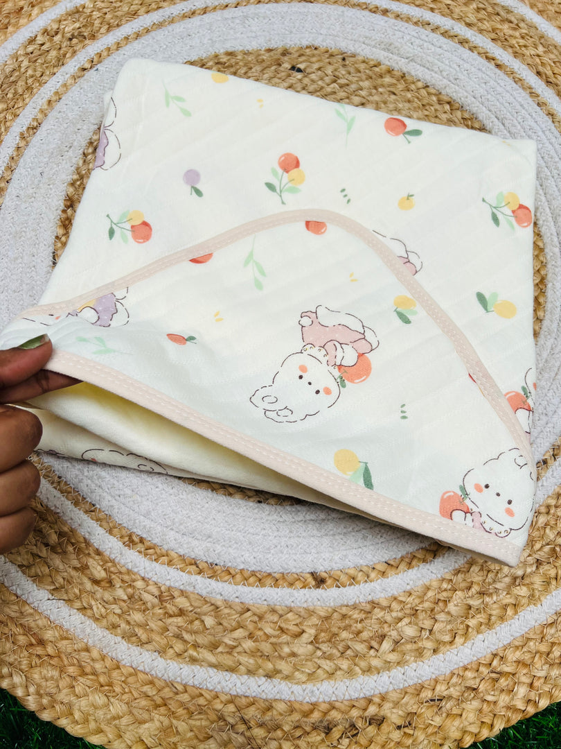 Bunny - Muslin Hooded Baby Blanket