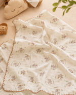 Load image into Gallery viewer, Bunny Bloom - Muslin Baby Blanket