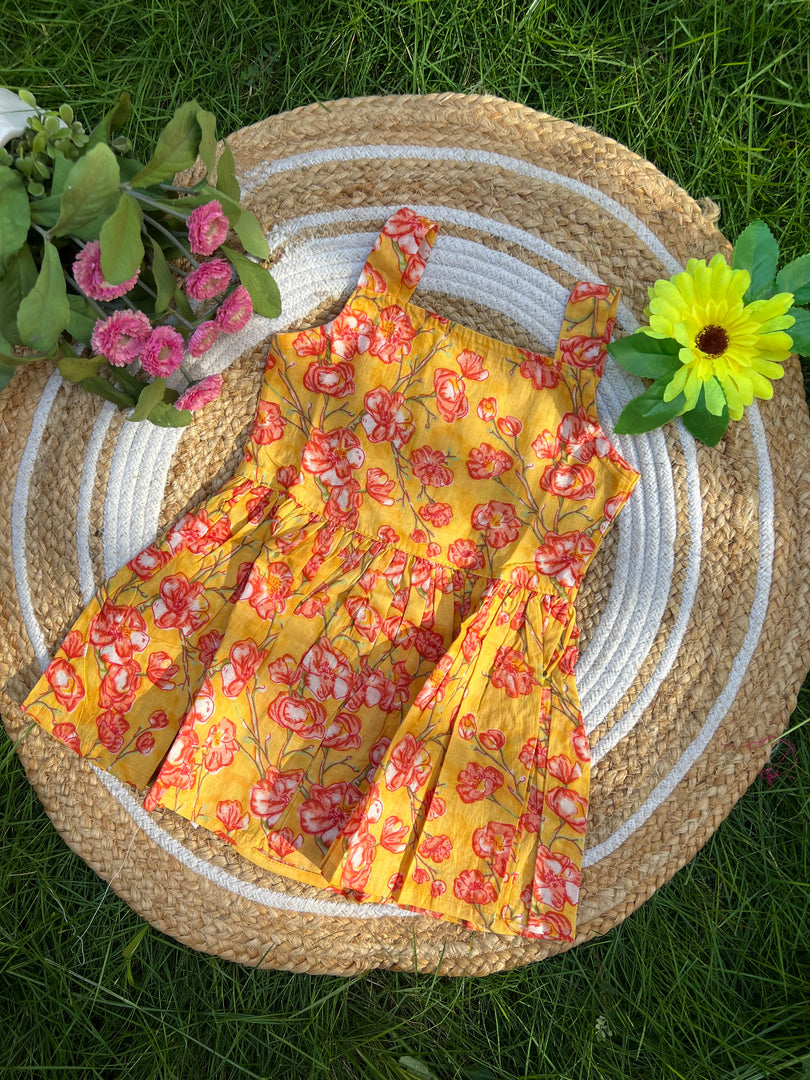 Yellow Joy - Cotton Frock 2 - 3 Yrs