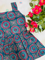 Load image into Gallery viewer, Blue Glitters- Cotton Frock  1 - 2 yrs
