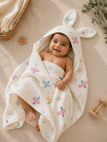 Load image into Gallery viewer, Little Explorer - Muslin Hooded Baby Towel/Blanket